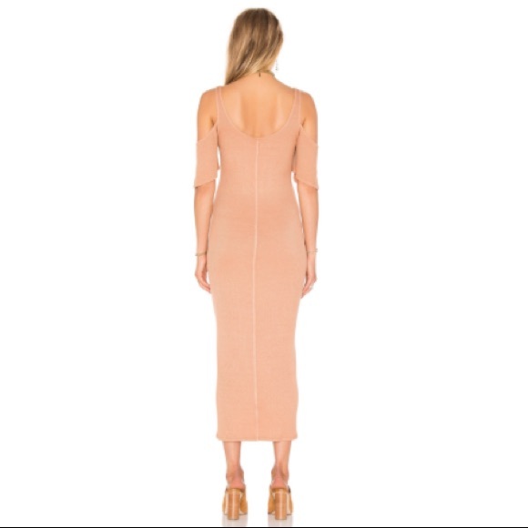 Enza Costa Silk Ribbed OTS Sleeve Midi Dress EUC S - Picture 8 of 14